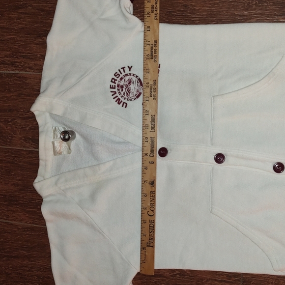 University of Alaska Anchorage Button White Cardigan Sweatshirt Small - Picture 6 of 9